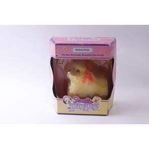 Sweetie Pups, Bichon Frise, 1989, Hasbro, Yellow Toy Dog, Long Silky Hair Sealed